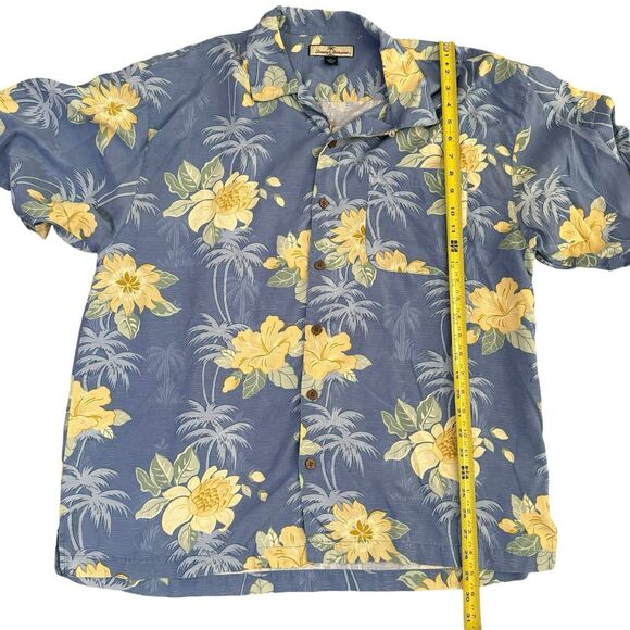 Tommy Bahama Floral Hawaiian 100% Silk Short Sleeve Button Shirt Size XL - Picture 6 of 6